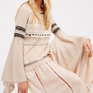 Free People Craft Time Sweater Bell Sleeve XS